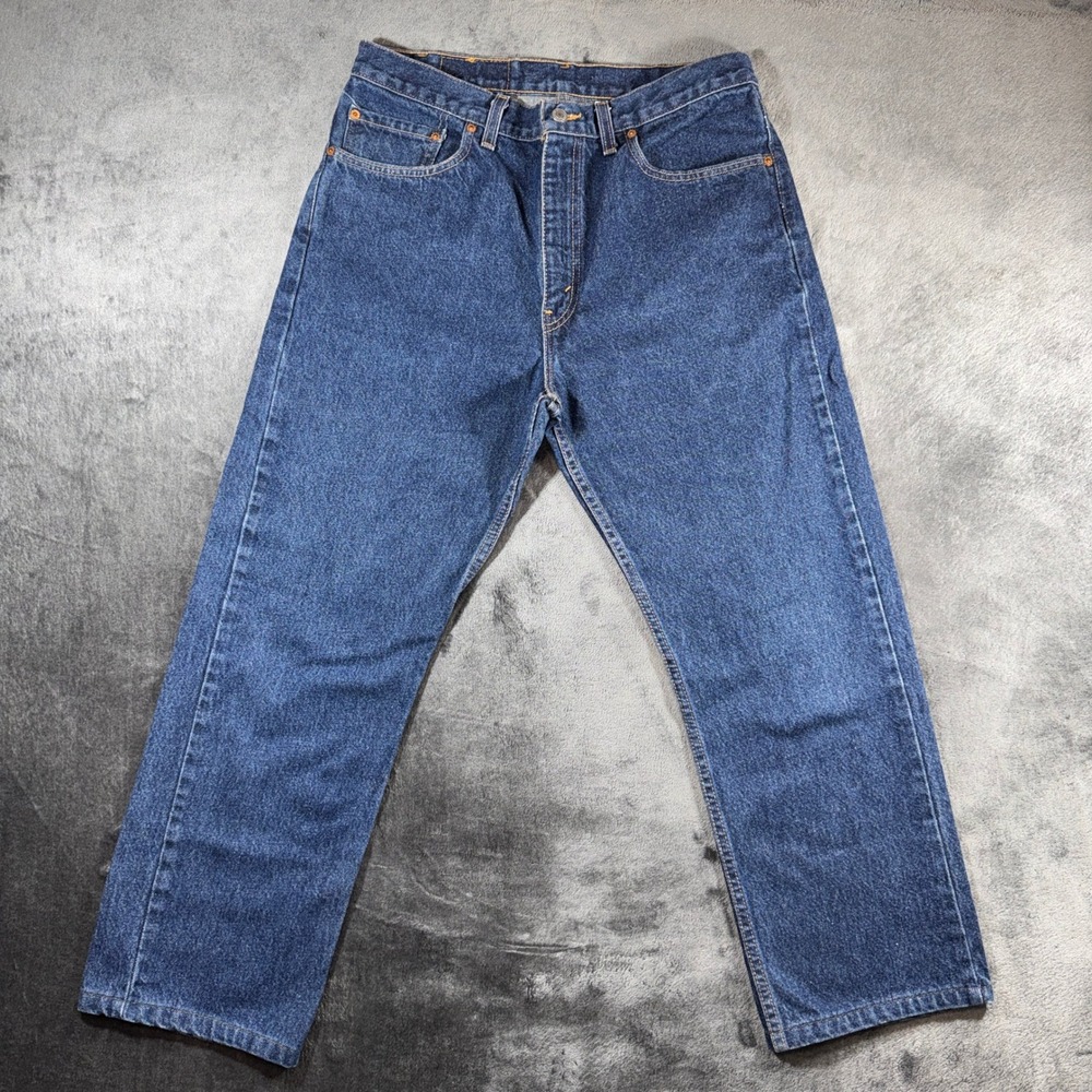 Vintage 2001 Levi's 505 Jeans 34x29 Made USA 554 Regular‎ Fit Blue Denim